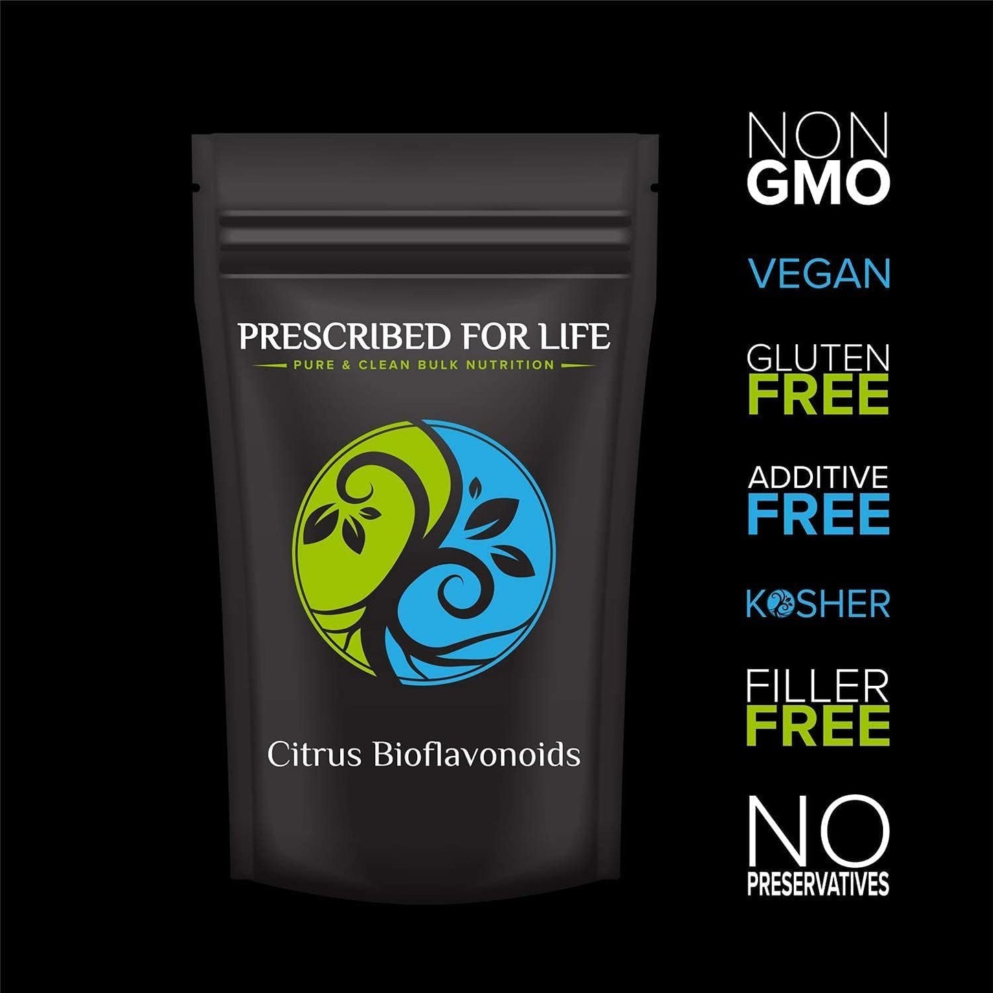 Pure Citrus Bioflavonoids Powder - Antioxidant & Circulation Support - 1kg/2.2lb - Citrus Limonium, Paradisi, Sinensis
