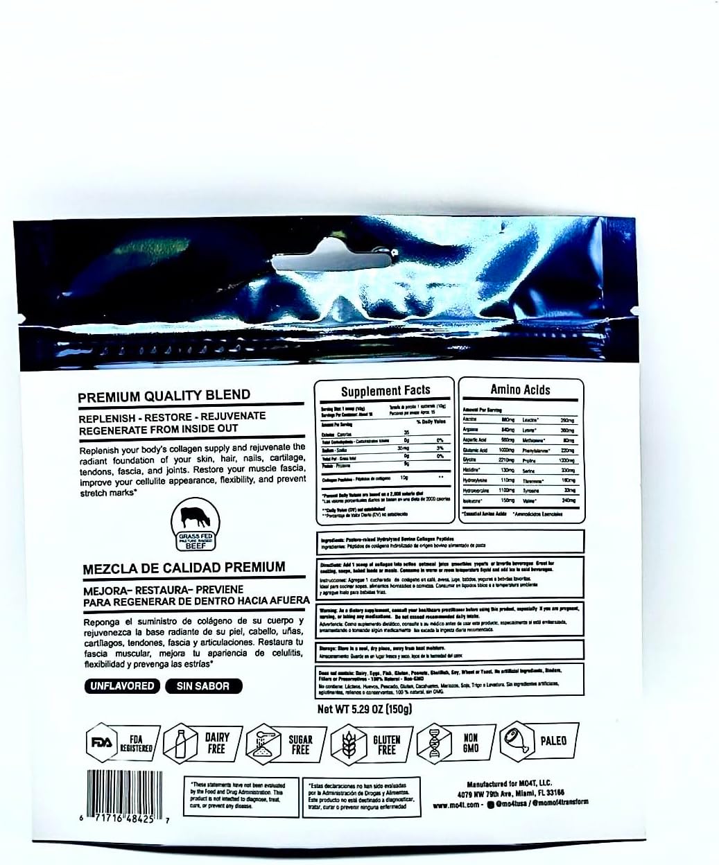 Pure Collagen Peptides Powder from Grass Fed Bovine - Supports Joints, Hair & Nails