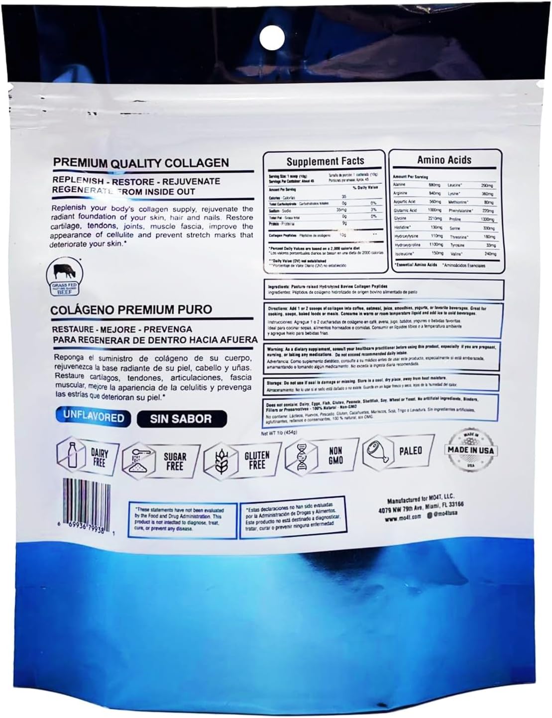 Pure Collagen Peptides Powder from Grass Fed Bovine - Supports Joints, Hair & Nails