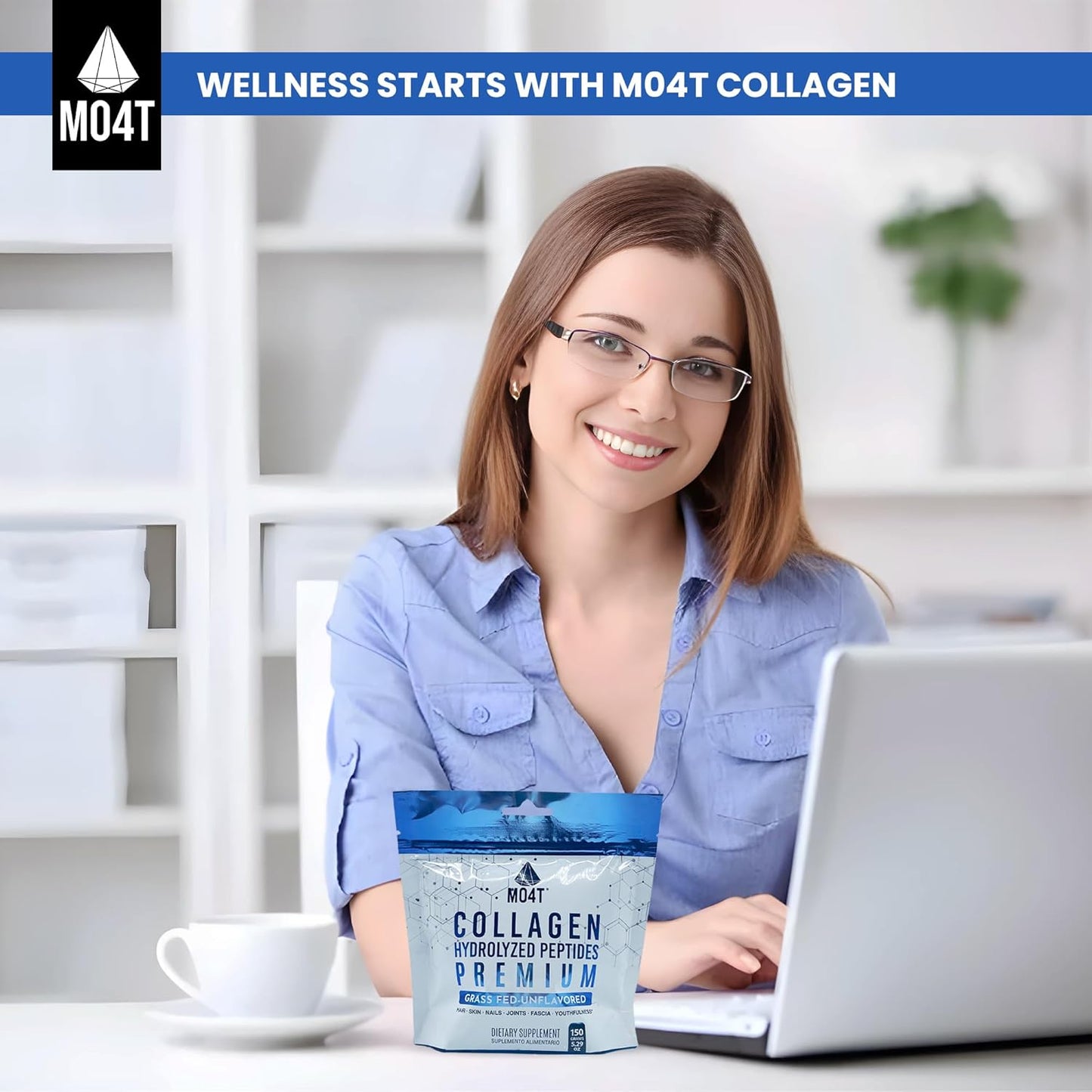 Pure Collagen Peptides Powder from Grass Fed Bovine - Supports Joints, Hair & Nails