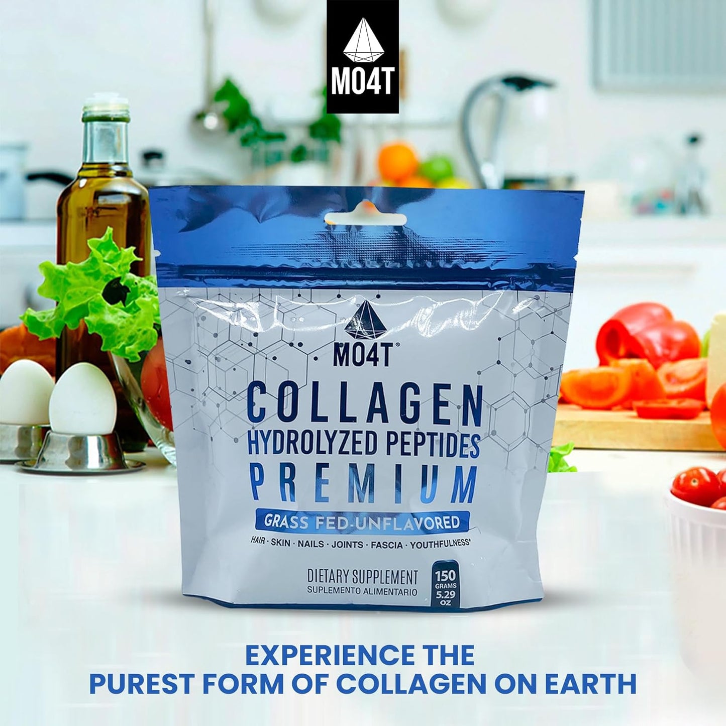 Pure Collagen Peptides Powder from Grass Fed Bovine - Supports Joints, Hair & Nails
