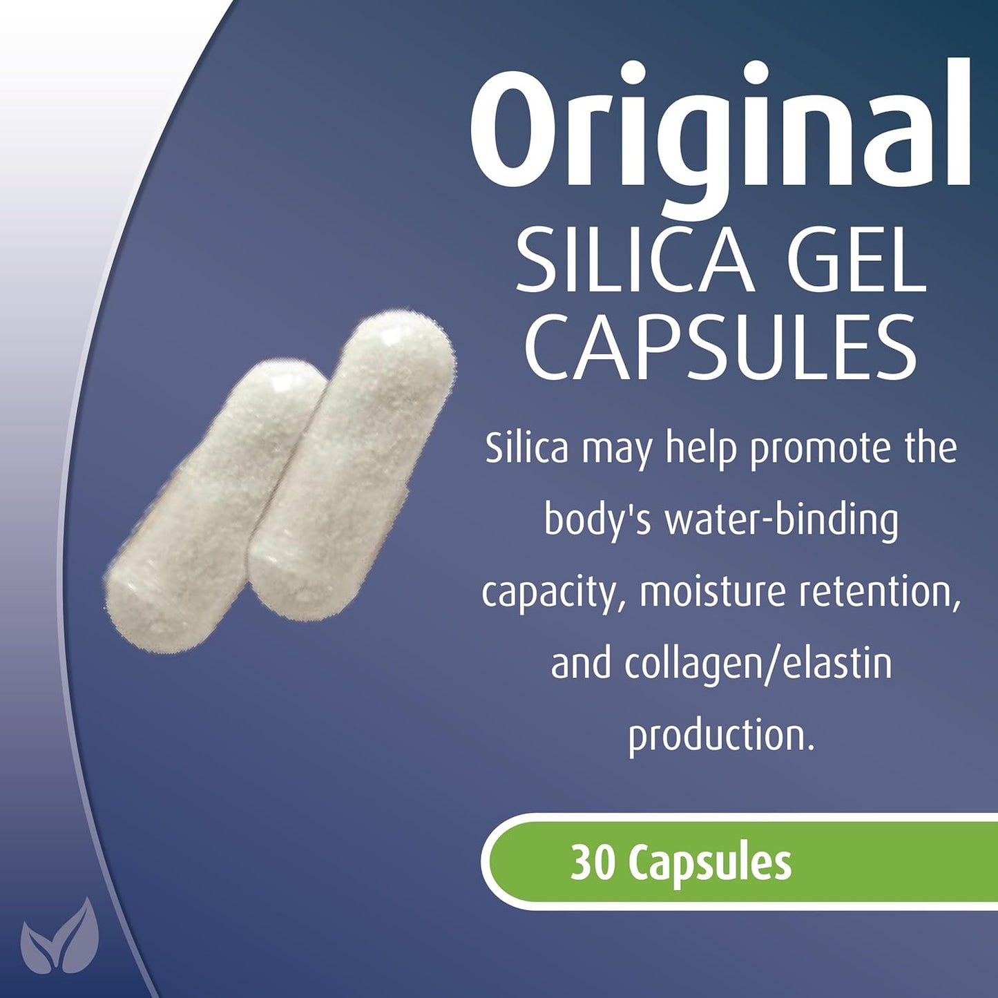 Pure Colloidal Silica Gel Capsules for Hair, Skin, Nails, & Joints - No Additives, 30 Servings