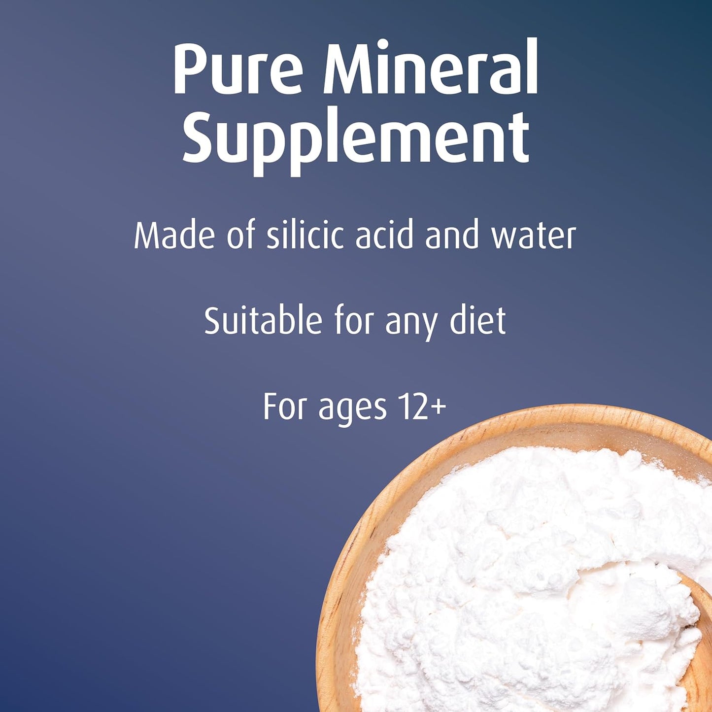 Pure Colloidal Silica Gel Capsules for Hair, Skin, Nails, & Joints - No Additives, 30 Servings