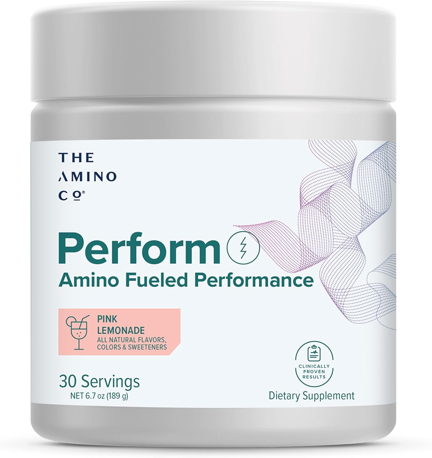 Pure EAA Amino Acids Pre Workout Powder Supplement - Natural Pink Lemonade Flavor, Stevia Sweetened Energy Boost for Men & Women (6.7 oz)