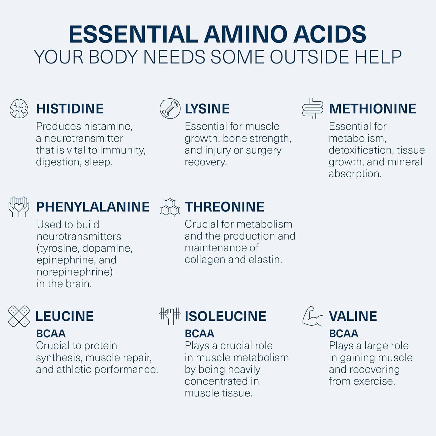 Pure EAA Amino Acids Pre Workout Powder Supplement for Energy - Grape Flavor (6.7 oz)