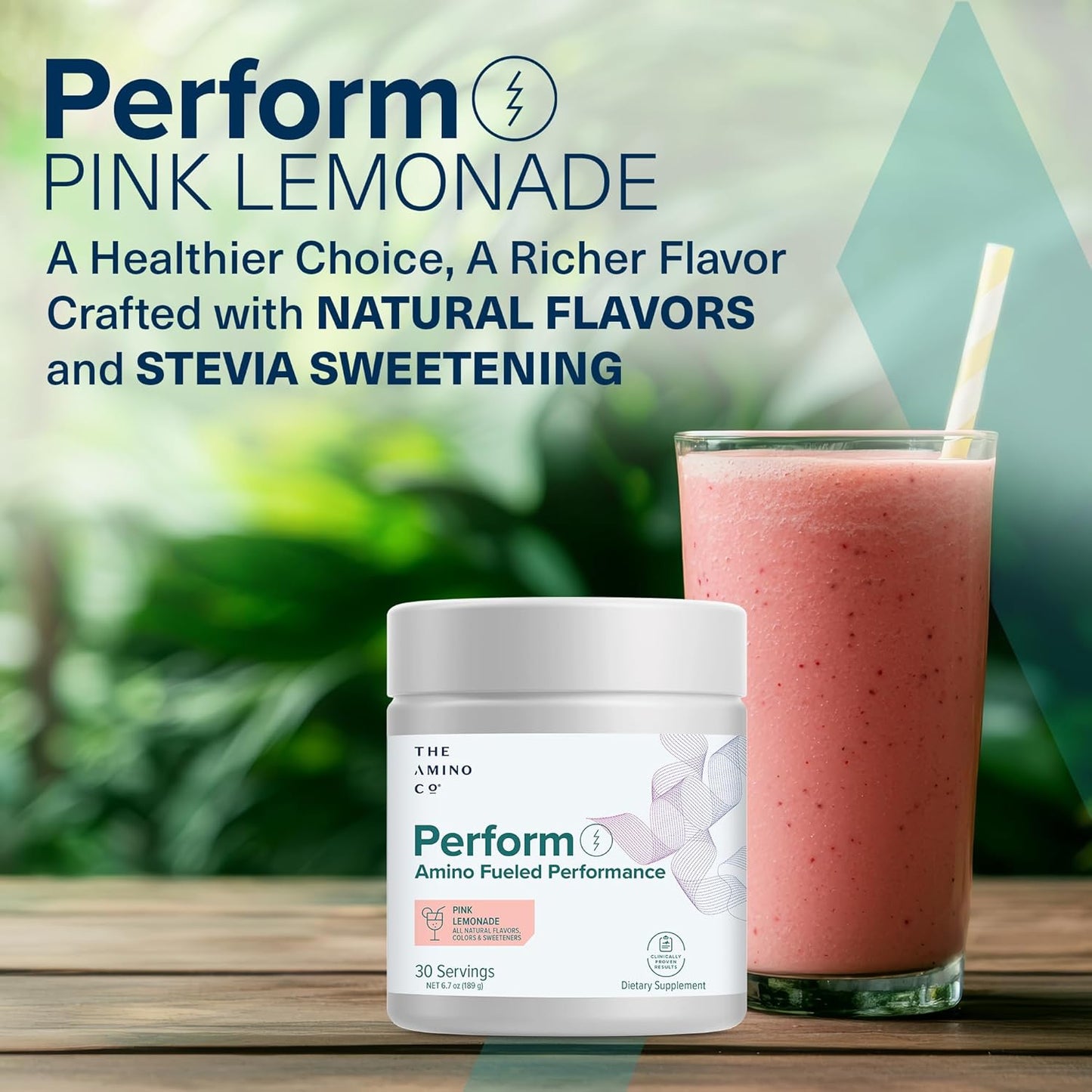 Pure EAA Amino Acids Pre Workout Powder Supplement - Natural Pink Lemonade Flavor, Stevia Sweetened Energy Boost for Men & Women (6.7 oz)