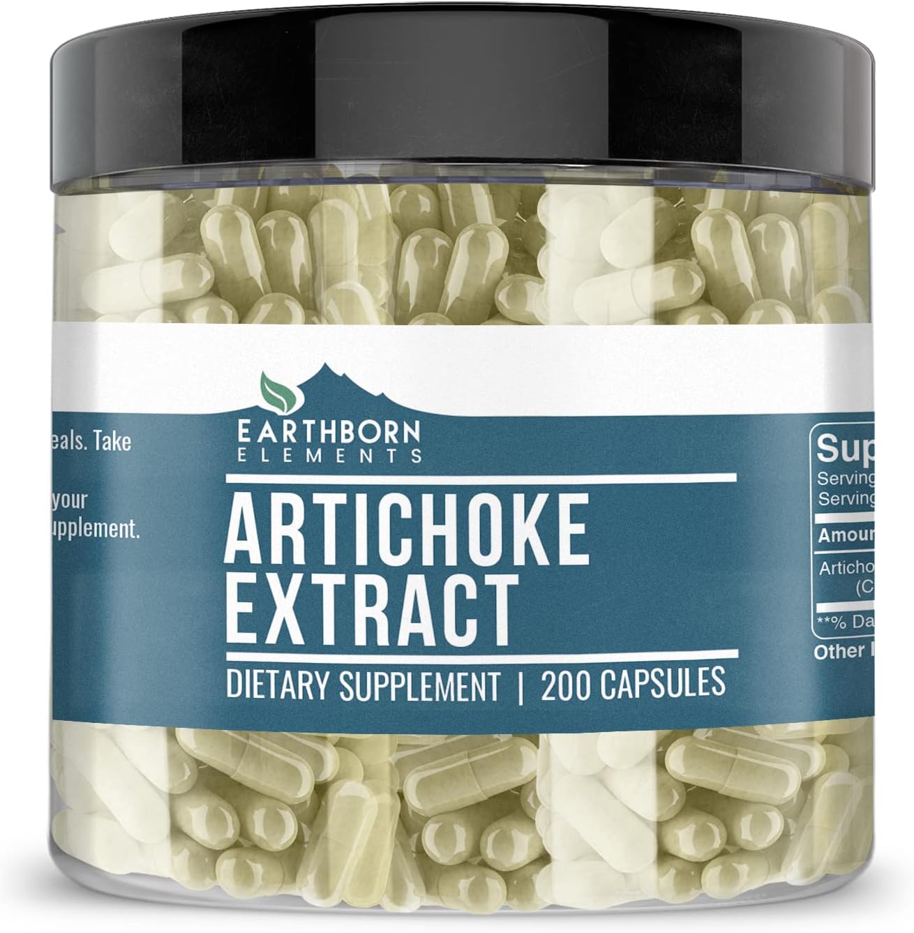 Pure Earthborn Elements Artichoke Extract Capsules - 200 Count, No Additives, All-Natural & Undiluted
