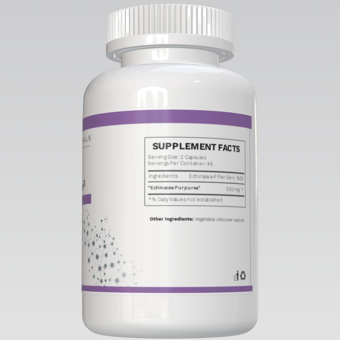 Pure Echinacea Purpurea Capsules - 90 Count, No Binders, Fillers, or Preservatives - AMG Naturals