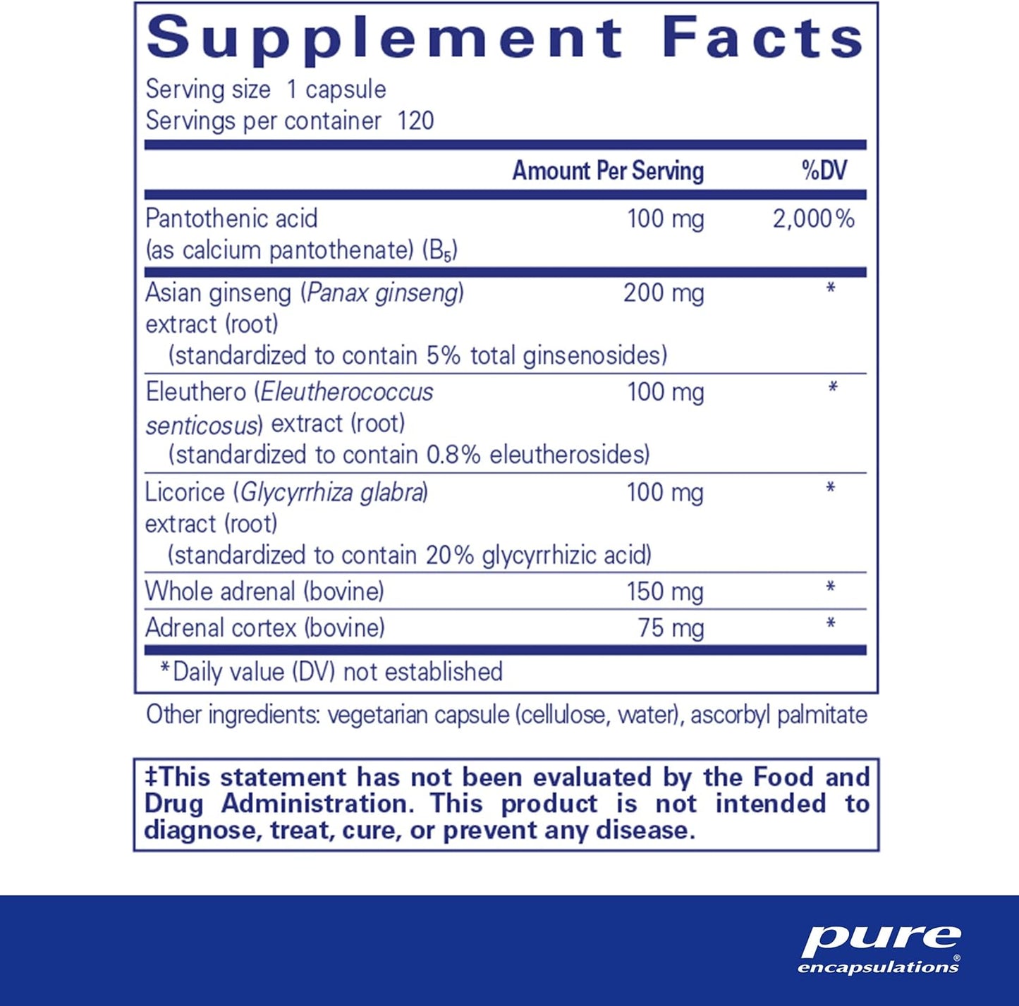 Pure Encapsulations ADR Formula | Immune and Adrenal Support Supplement | 120 Capsules