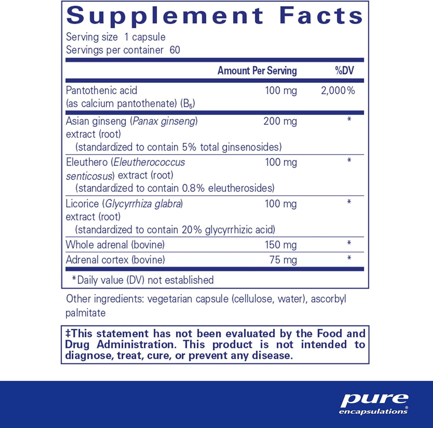 Pure Encapsulations ADR Formula | Immune and Adrenal Support Supplement | 60 Capsules