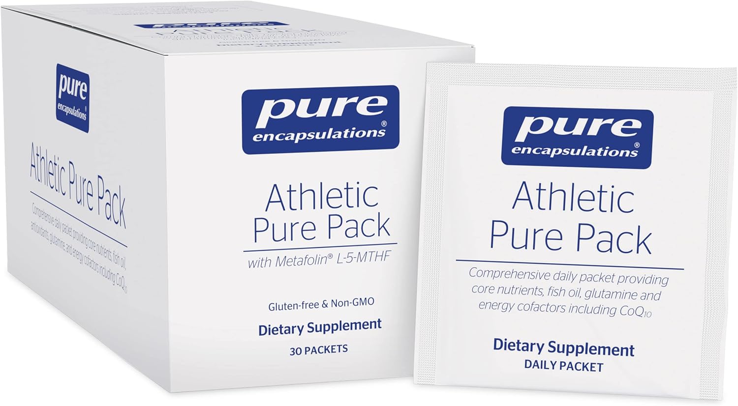 Pure Encapsulations Athletic Pure Pack | Daily Nutrient Packet with Fish Oil, Antioxidants, Glutamine, CoQ10, and Kre-Alkalyn | 30 Packets