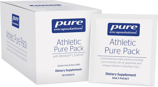 Pure Encapsulations Athletic Pure Pack | Daily Nutrient Packet with Fish Oil, Antioxidants, Glutamine, CoQ10, and Kre-Alkalyn | 30 Packets