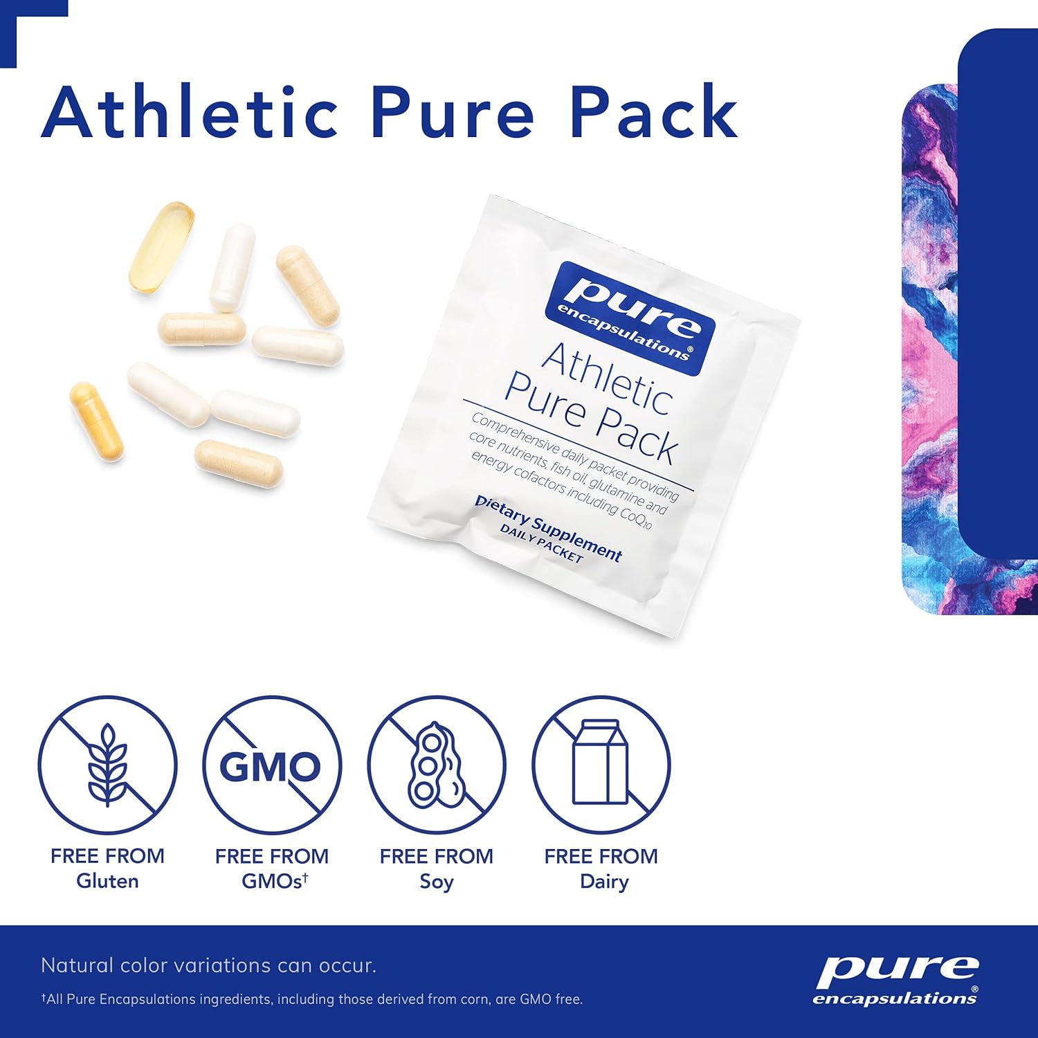 Pure Encapsulations Athletic Pure Pack | Daily Nutrient Packet with Fish Oil, Antioxidants, Glutamine, CoQ10, and Kre-Alkalyn | 30 Packets