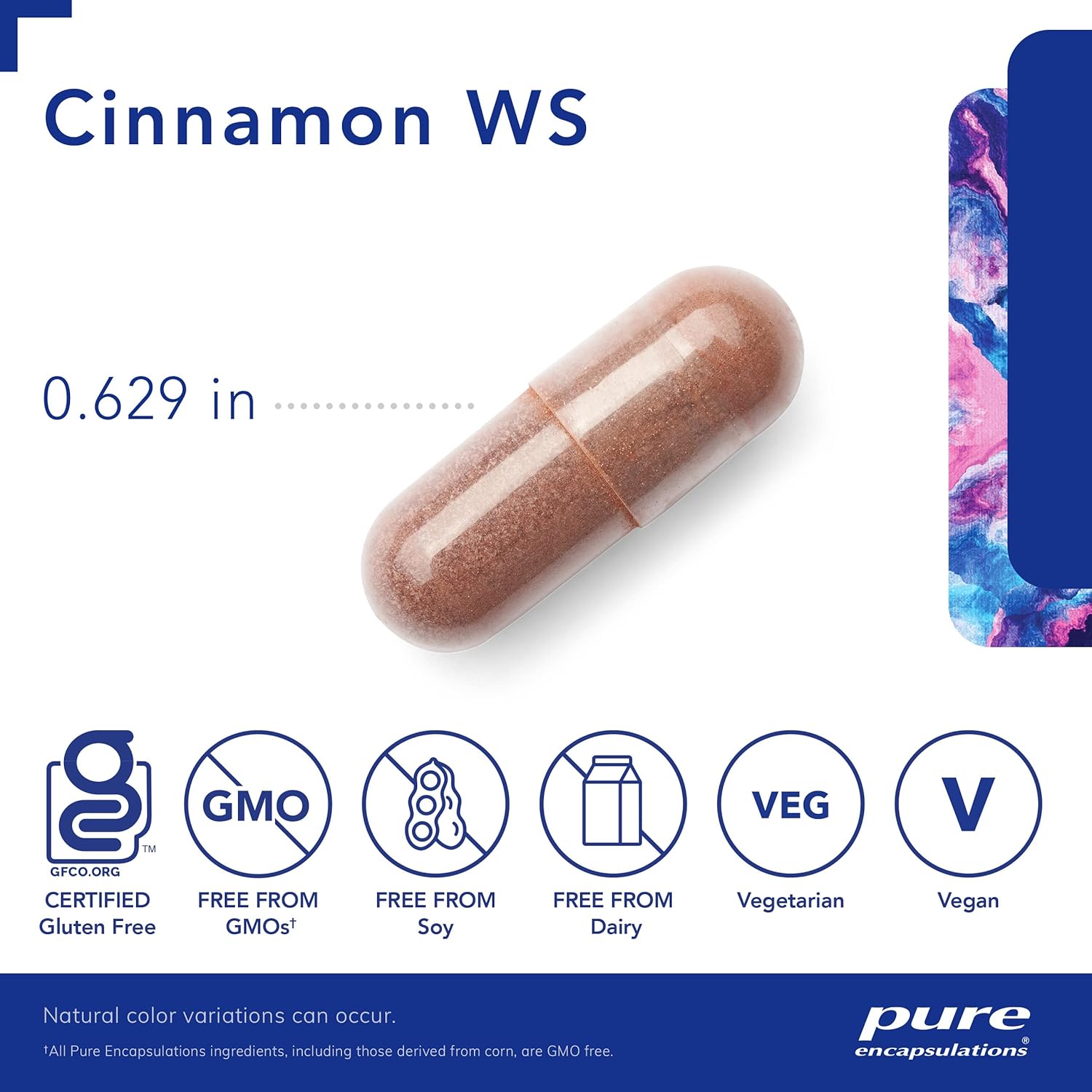 Pure Encapsulations Cinnamon WS Capsules - Water-Soluble Extract for Carbohydrate Metabolism - 120 Count