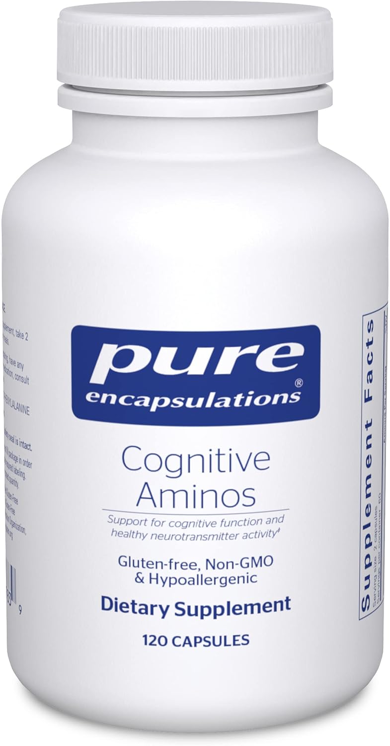 Pure Encapsulations Cognitive Aminos Capsules - Hypoallergenic Supplement for Cognitive Function Support (120 Count)