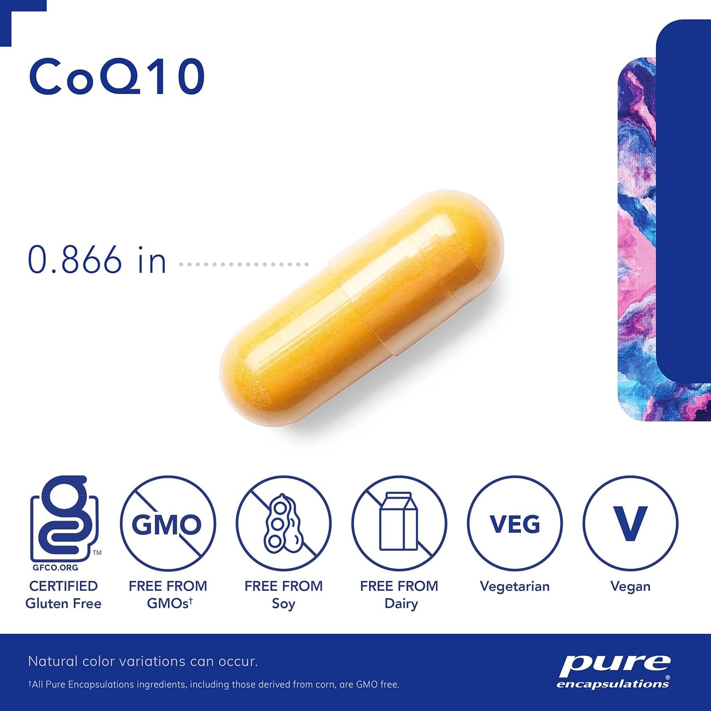 Pure Encapsulations CoQ10-250 mg Supplement - Brain & Energy Support - Non-GMO & Vegetarian - 60 Capsules