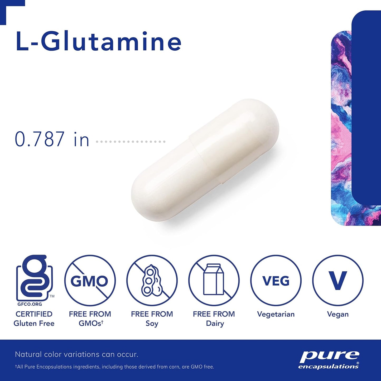 Pure Encapsulations L-Glutamine 500 mg - Support for Immune System, Digestive Health, Metabolism, and Muscle - Free-Form L-Glutamine - 90 Capsules
