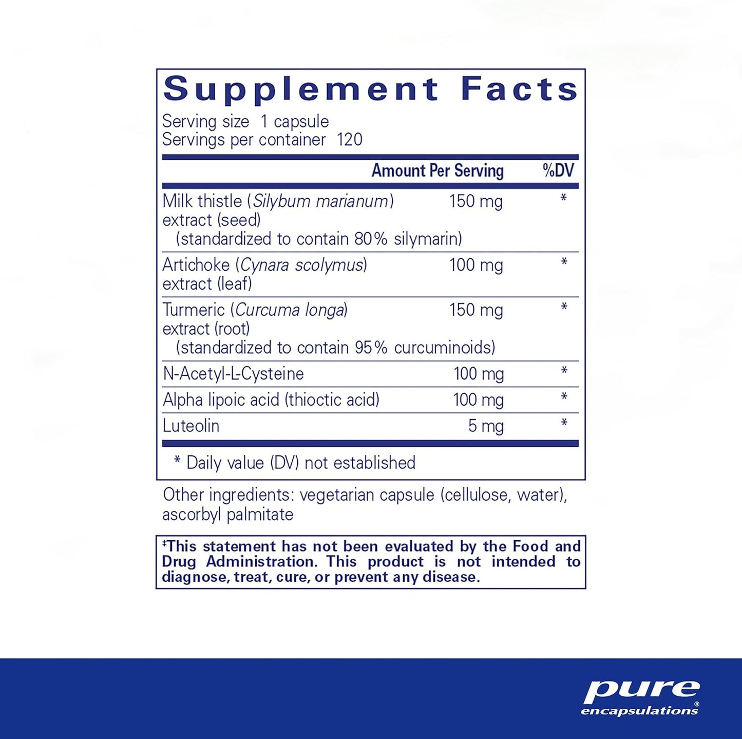 Pure Encapsulations LVR Formula: Antioxidant Support for Liver Cell Health - 120 Capsules, Hypoallergenic