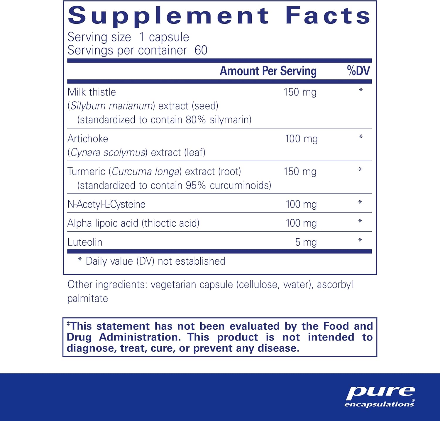 Pure Encapsulations LVR Formula | Liver Health Supplement with Antioxidant Support | 60 Capsules | Hypoallergenic