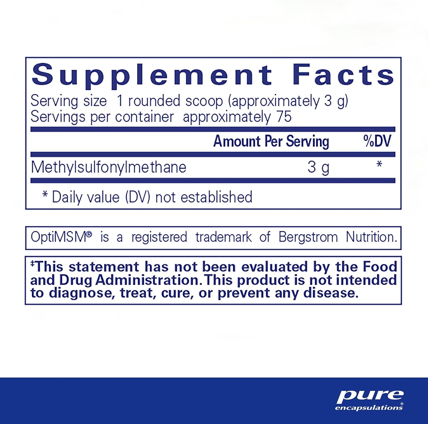 Pure Encapsulations MSM Powder - 8 Ounces | Hypoallergenic Supplement for Joint, Immune, & Respiratory Health
