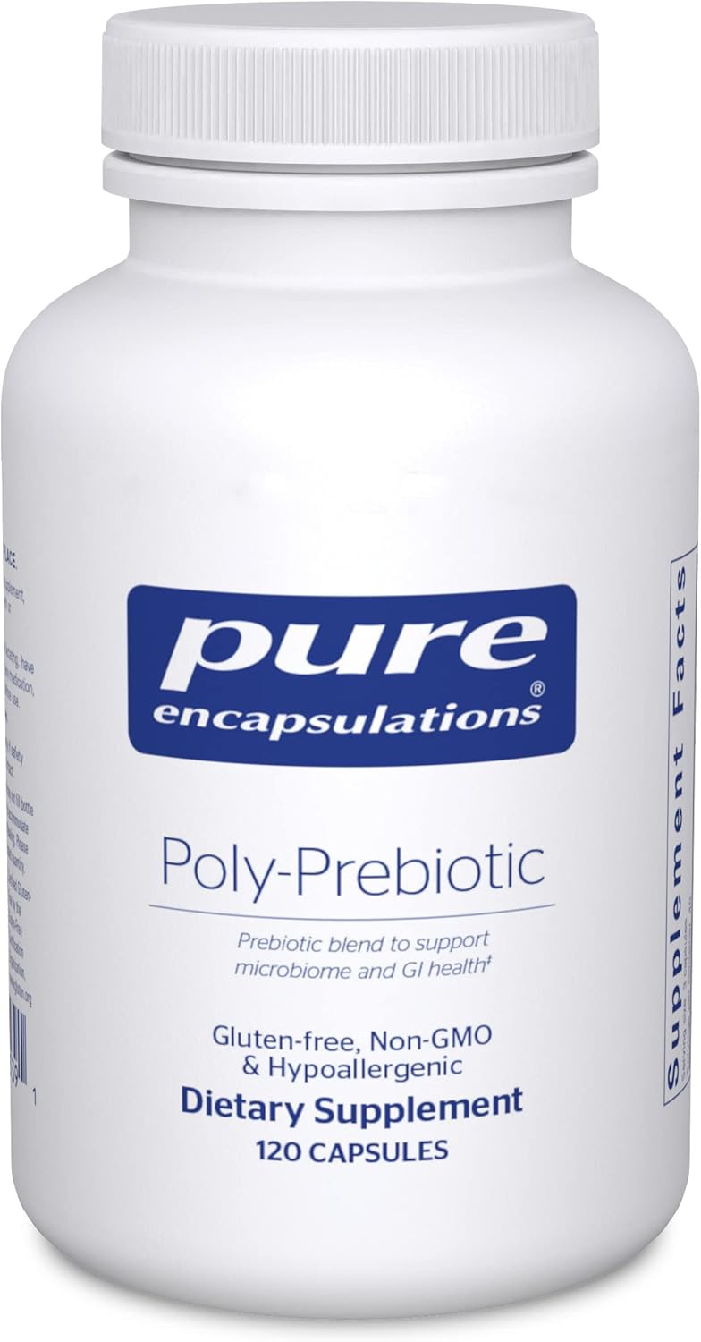 Pure Encapsulations Poly-Prebiotic Capsules for Gut Health and Microbiome Support - 120 Count