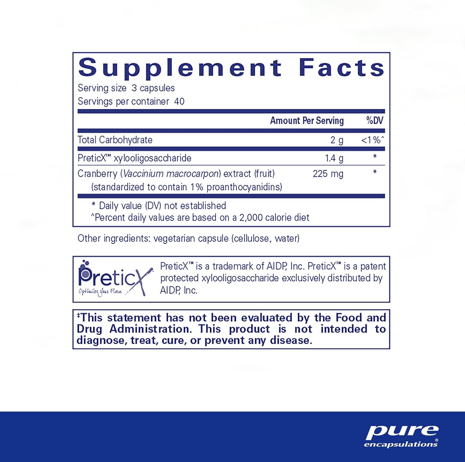 Pure Encapsulations Poly-Prebiotic Capsules for Gut Health and Microbiome Support - 120 Count