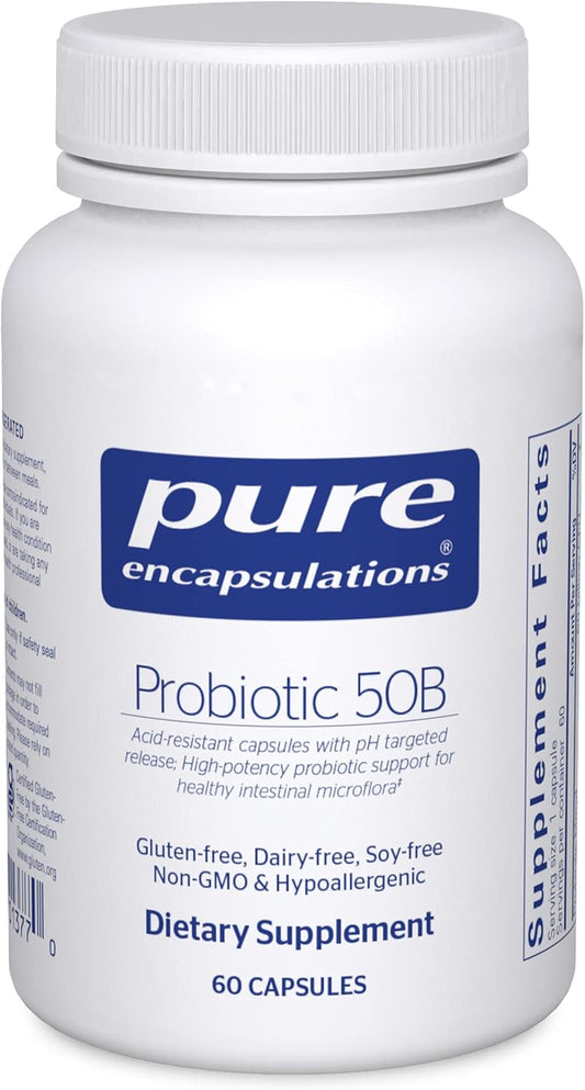 Pure Encapsulations Probiotic 50 Billion CFU for Digestive and Immune Support - Acid-Resistant, Non-GMO, Gluten Free - 60 Capsules