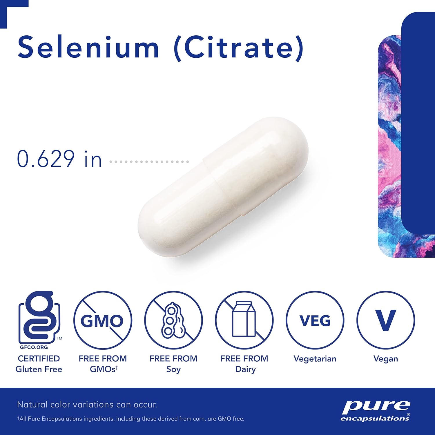 Pure Encapsulations Selenium Citrate Capsules - Immune System & Cellular Health Support - Antioxidant Supplement - Blood Flow Boost - Gluten Free & Vegan - 60 Count