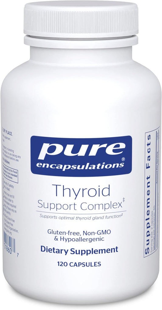 Pure Encapsulations Thyroid Support Complex with Ashwagandha & Iodine - 120 Capsules - Non-GMO & Vegetarian - Antioxidant Infusion for Thyroid Health