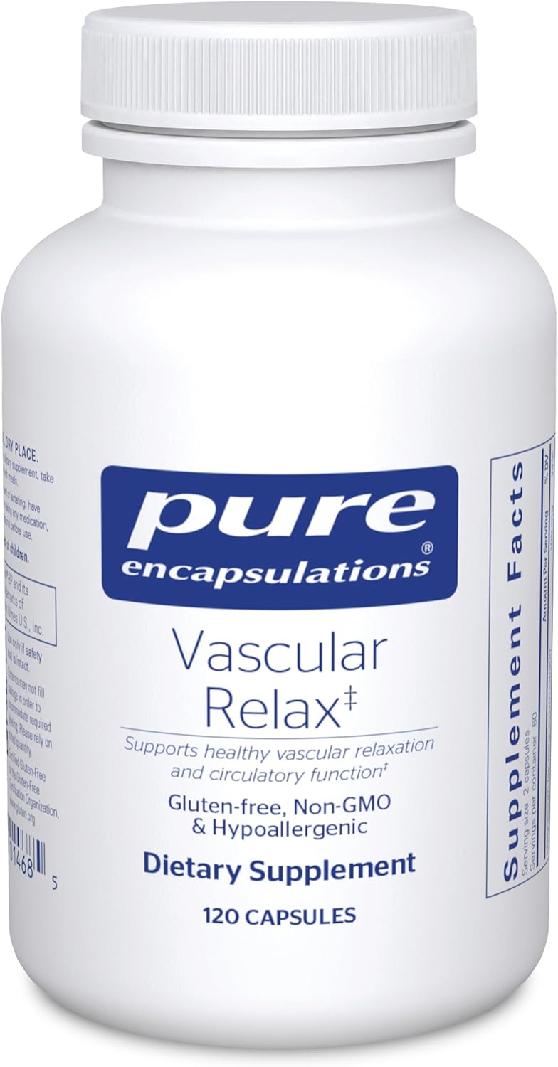 Pure Encapsulations Vascular Relax Supplement for Circulatory Health - 120 Capsules