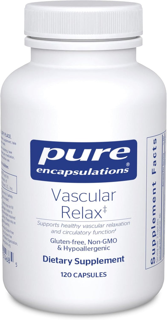 Pure Encapsulations Vascular Relax Supplement for Circulatory Health - 120 Capsules