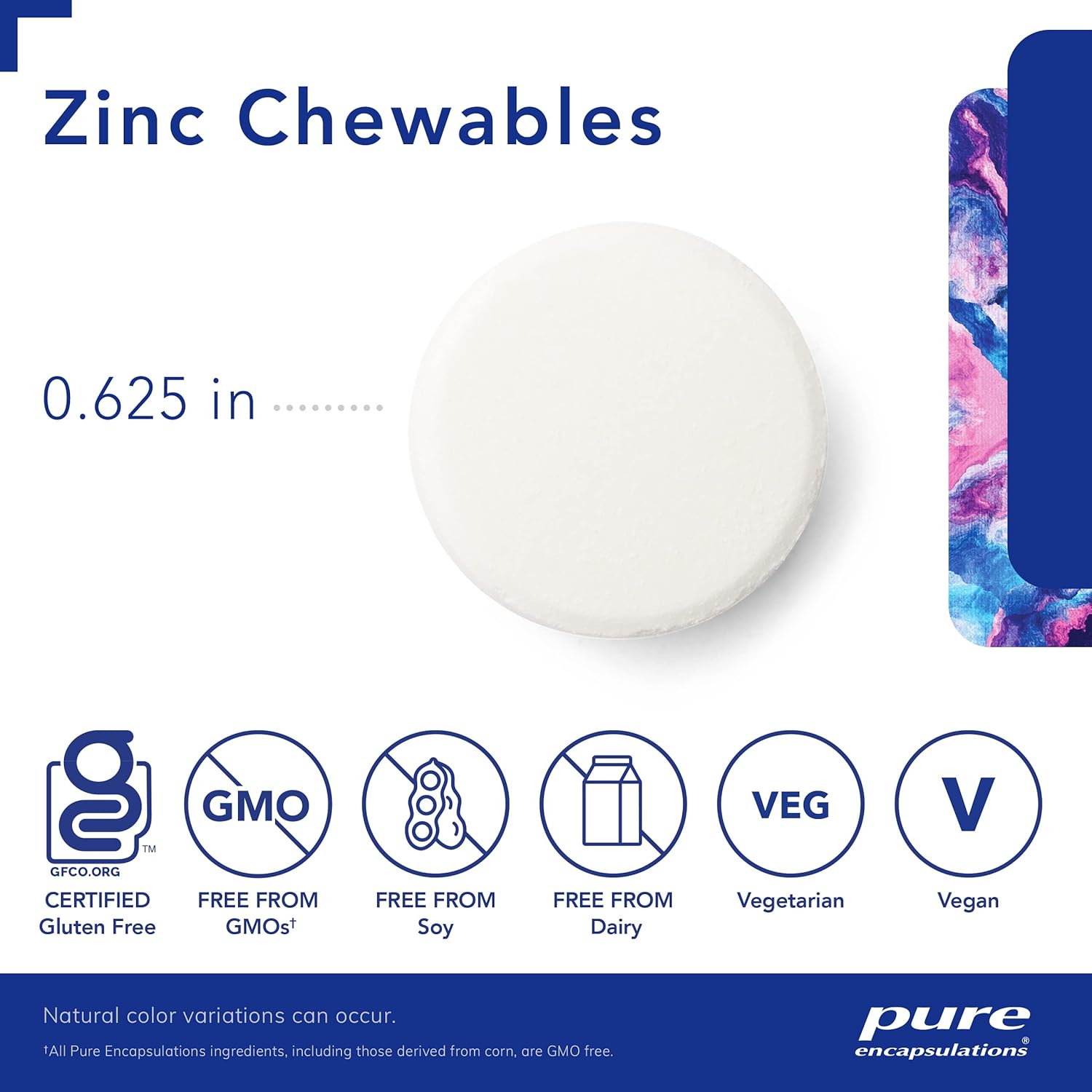 Pure Encapsulations Zinc Chewables - 100 Chewable Tablets for Immune Support, Growth, and Wound Healing - Natural Orange Flavor