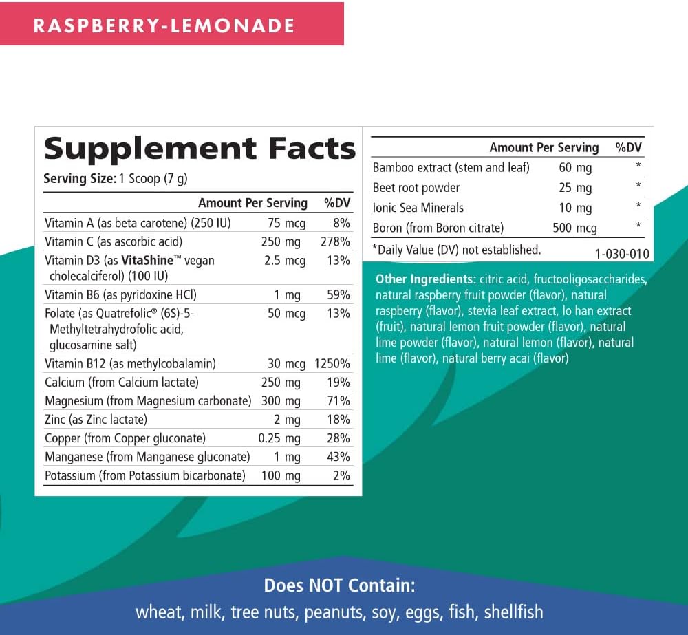 Pure Essence Labs IonicFizz Calcium Plus Raspberry Lemonade Flavor - 210g
