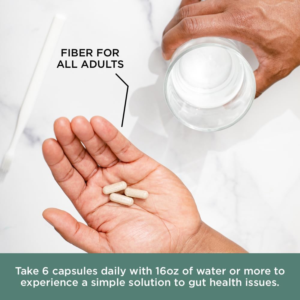 Pure for Men Daily Psyllium Husk Fiber Supplement for Women | Supports Digestive Regularity & Gut Health | 250 Capsules, 2,175mg Per Serving