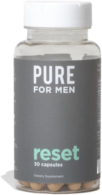 Pure for Men Fiber Supplement & Bum Balm Bundle - Stay Ready with 120 Fiber Capsules & 30 Reset Wipes