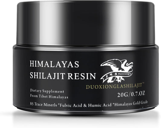 Pure Golden Grade Himalayan Shilajit Resin - Natural Energy Boost & Immune Support | 85+ Trace Minerals | Lab Tested | 20g, 100 Servings