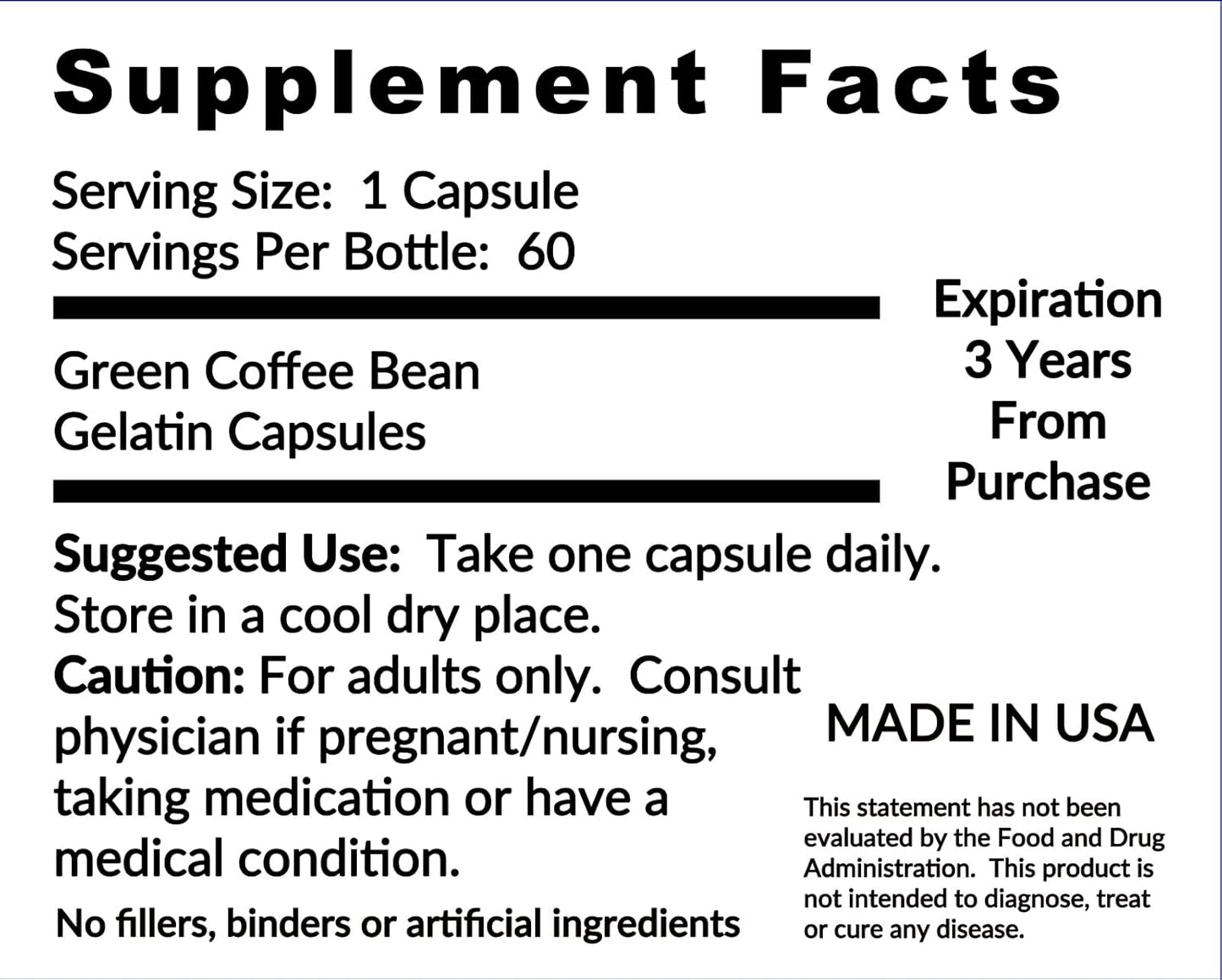 Pure Green Coffee Bean Extract Capsules - 10,000 mg Strength, 50% Chlorogenic Acid, 240 Capsules - Non-GMO, Gluten Free Herbal Supplement - 8 Month Supply