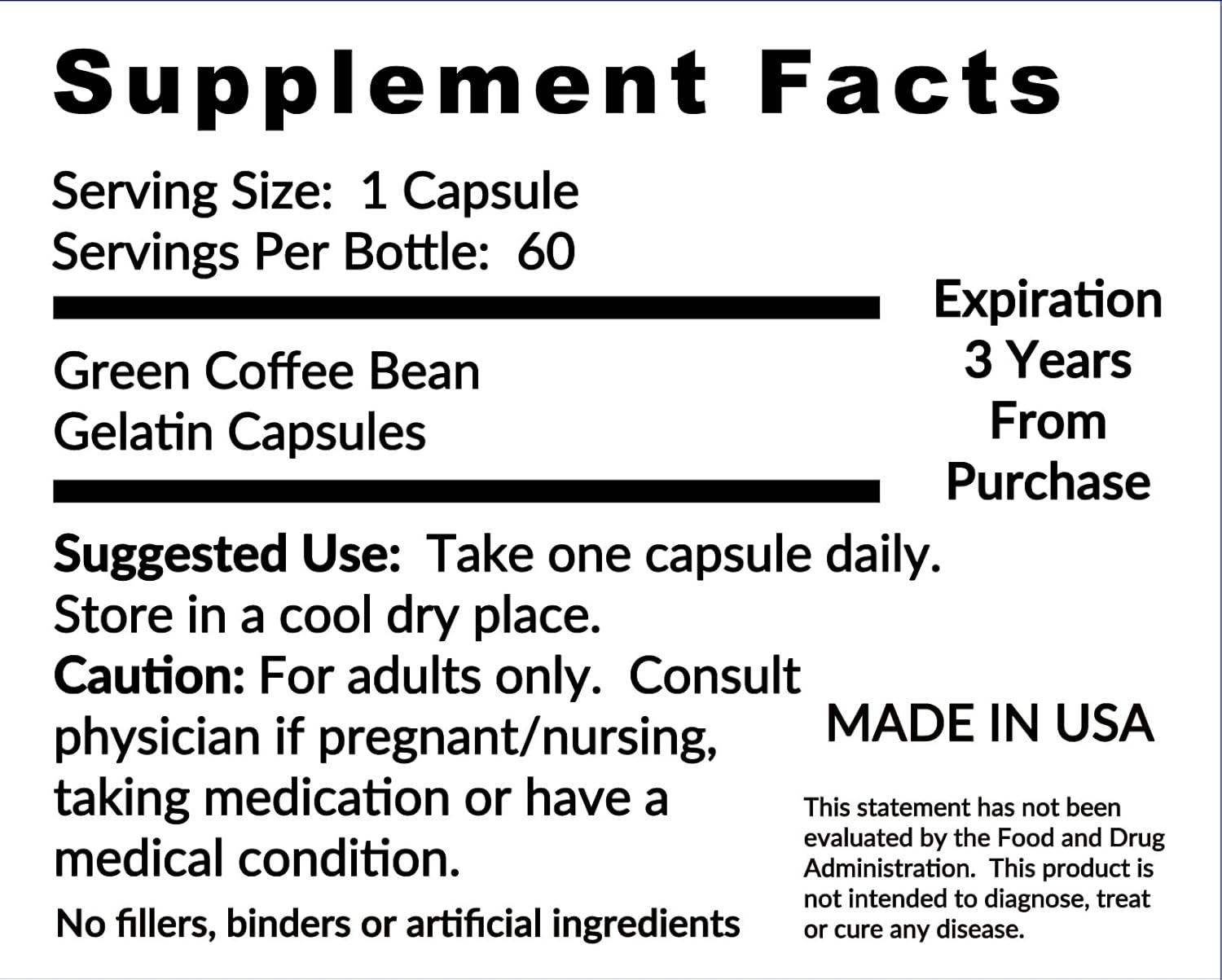Pure Green Coffee Bean Extract Capsules - 10,000 mg Strength, 50% Chlorogenic Acid, 240 Capsules - Non-GMO, Gluten Free Herbal Supplement - 8 Month Supply