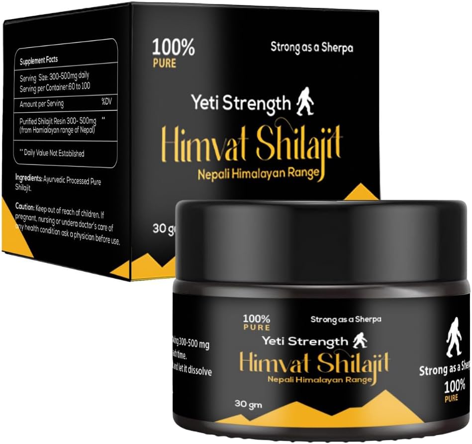 Pure Himalayan Organic Shilajit Resin: Natural Supplement with Trace Minerals - 30 Grams