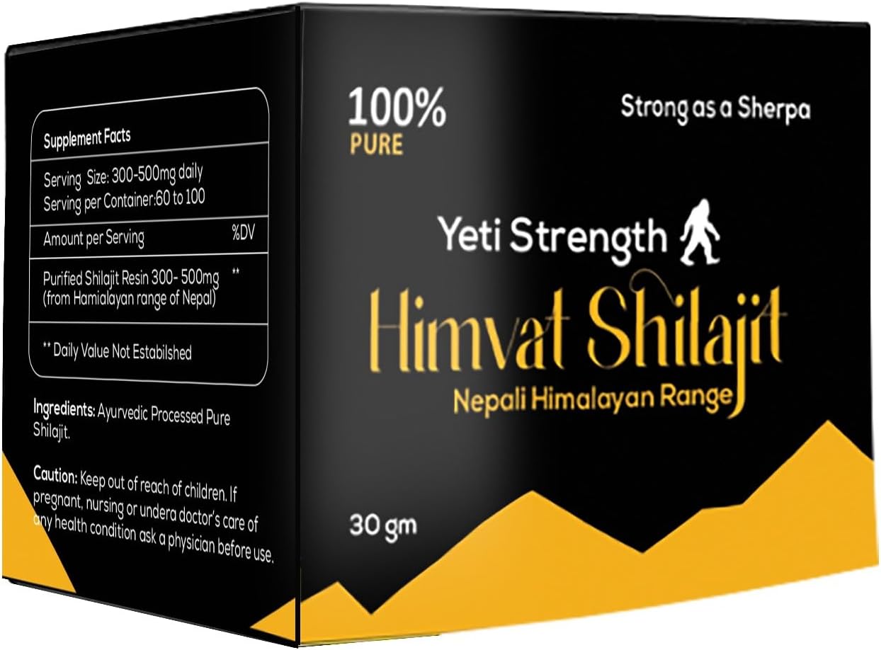 Pure Himalayan Organic Shilajit Resin: Natural Supplement with Trace Minerals - 30 Grams