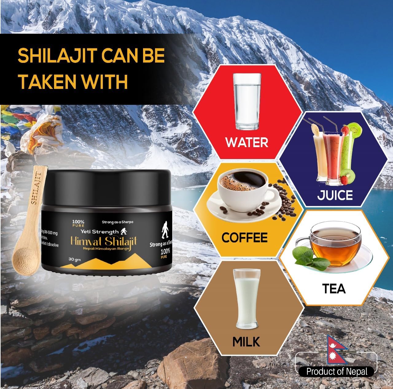 Pure Himalayan Organic Shilajit Resin: Natural Supplement with Trace Minerals - 30 Grams