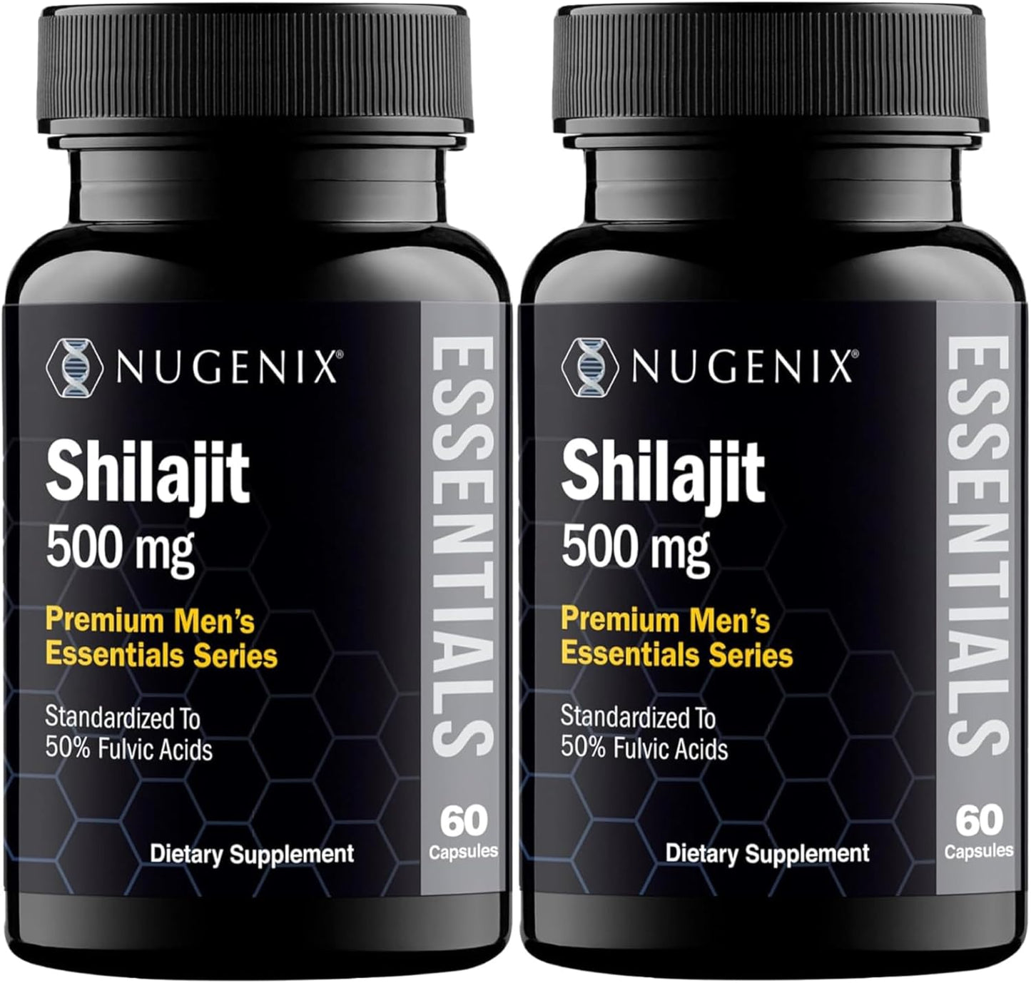 Pure Himalayan Shilajit Capsules for Men - 500mg Supplement, 50% Fulvic Acids, 120 Capsules