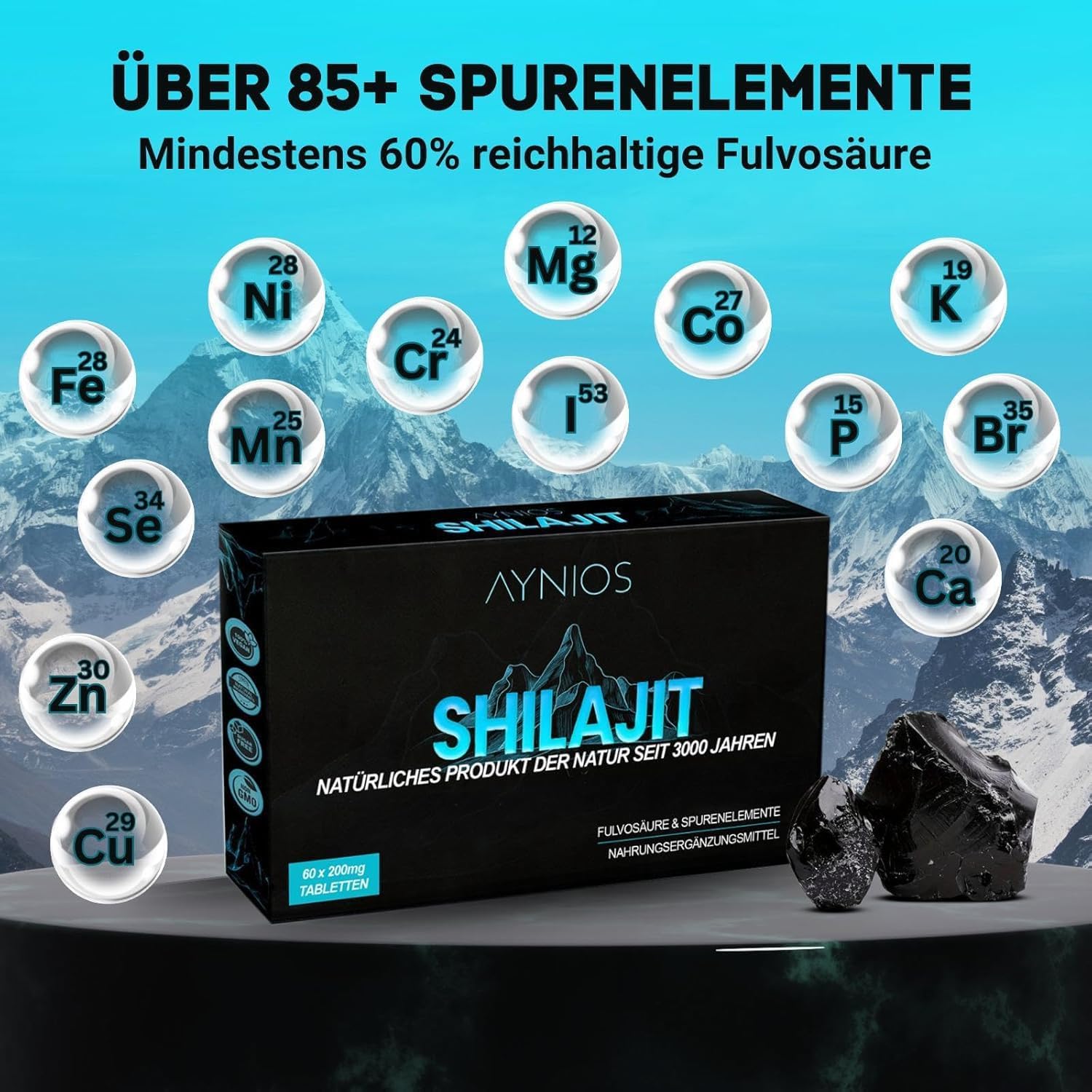 Pure Himalayan Shilajit Dry Drops Tablets - Max Potency Energy & Immune Support Supplement