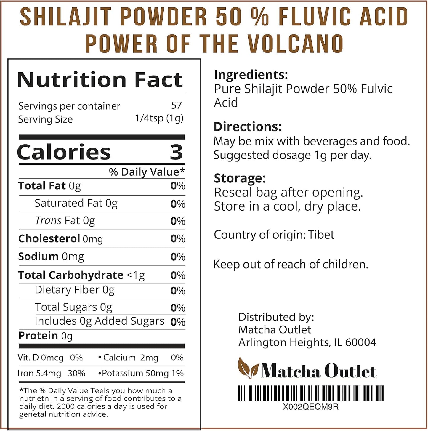 Pure Himalayan Shilajit Extract Powder - 2oz - Matcha Outlet