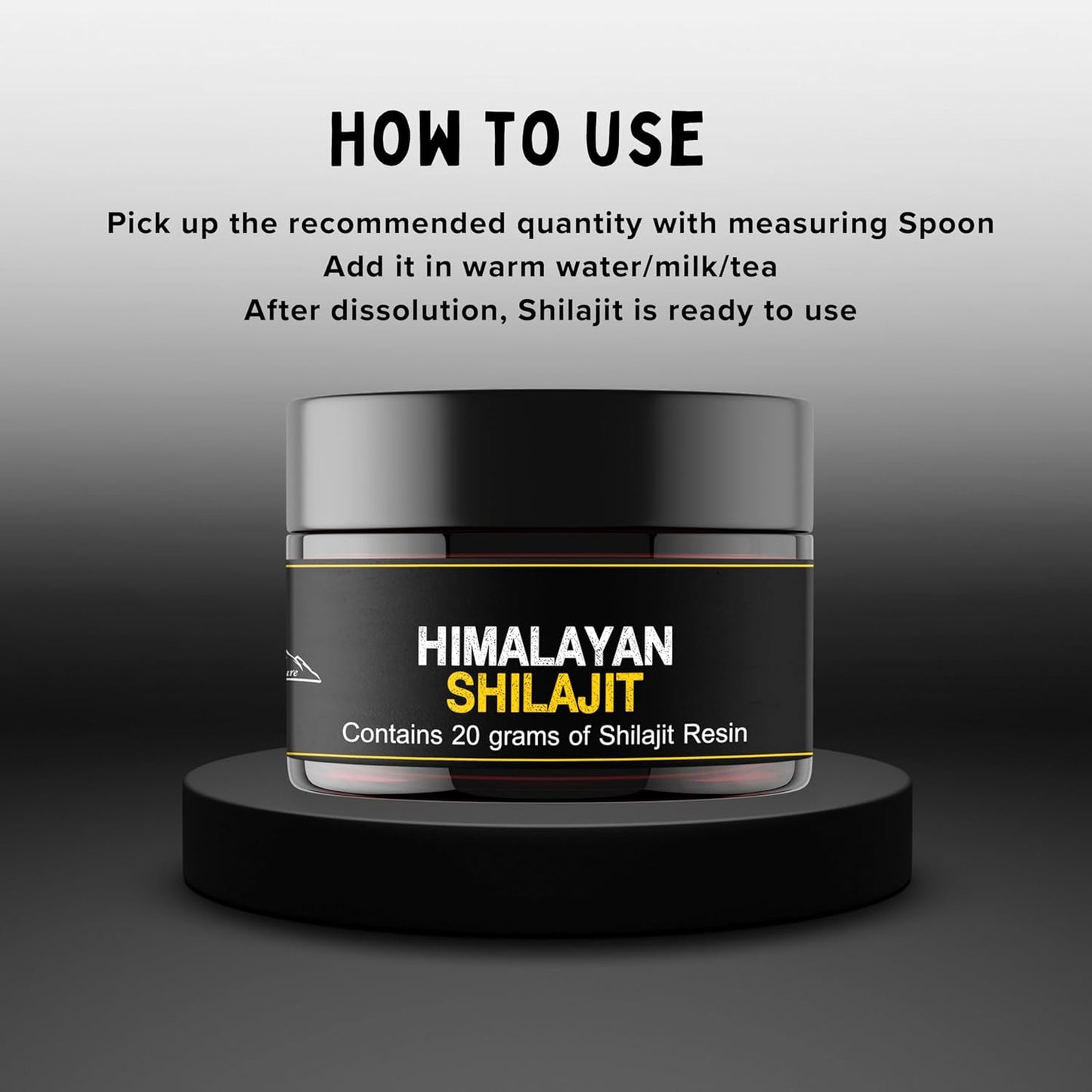Pure Himalayan Shilajit Resin - Natural and Potent Supplement for Men and Women | 20g with Measuring Spoon | Third Party Tested | 60 Days Sun Dried