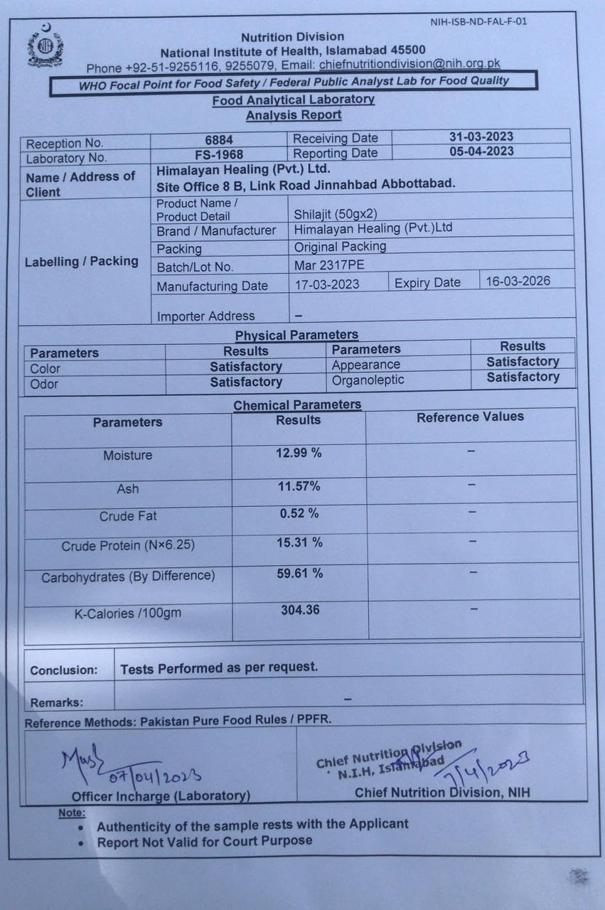 Pure Himalayan Shilajit Resin - Natural and Potent Supplement for Men and Women | 20g with Measuring Spoon | Third Party Tested | 60 Days Sun Dried