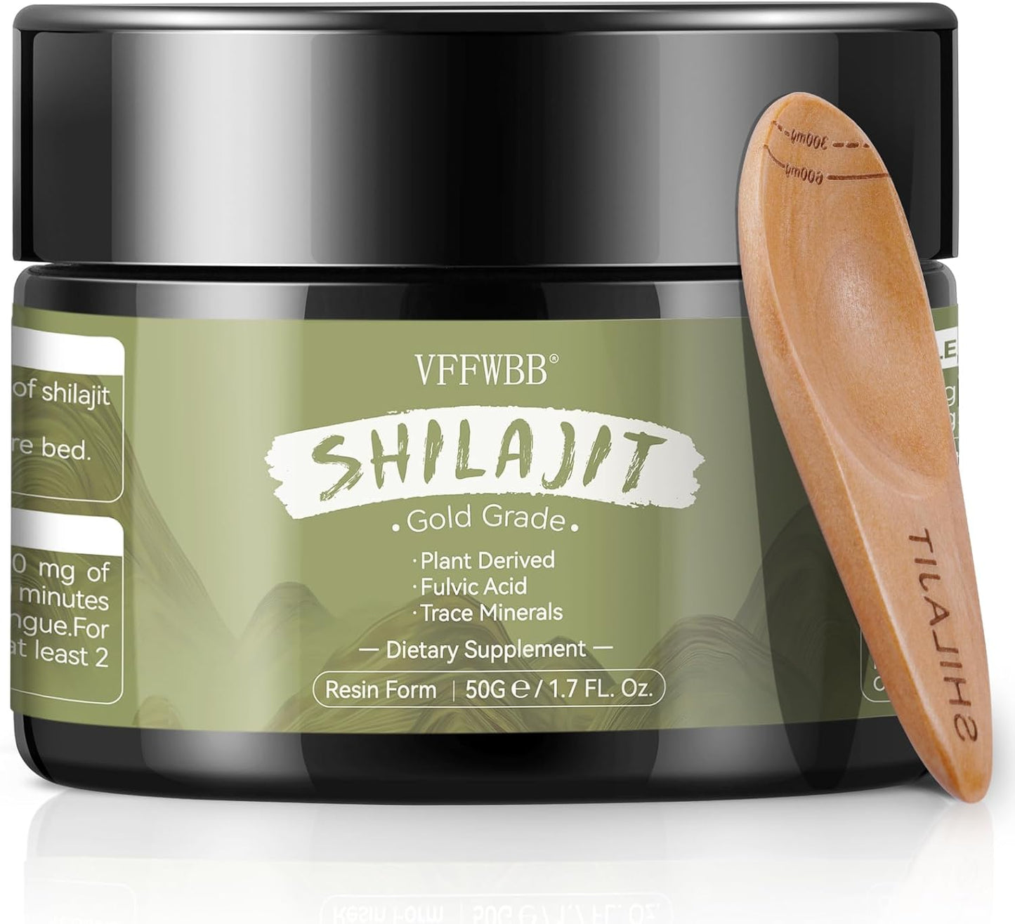 Pure Himalayan Shilajit Resin 50g | Organic VFFWBB Shilajit for Men & Women | Gold Grade Energy Boost with 85+ Trace Minerals & 85%+ Fulvic Acid