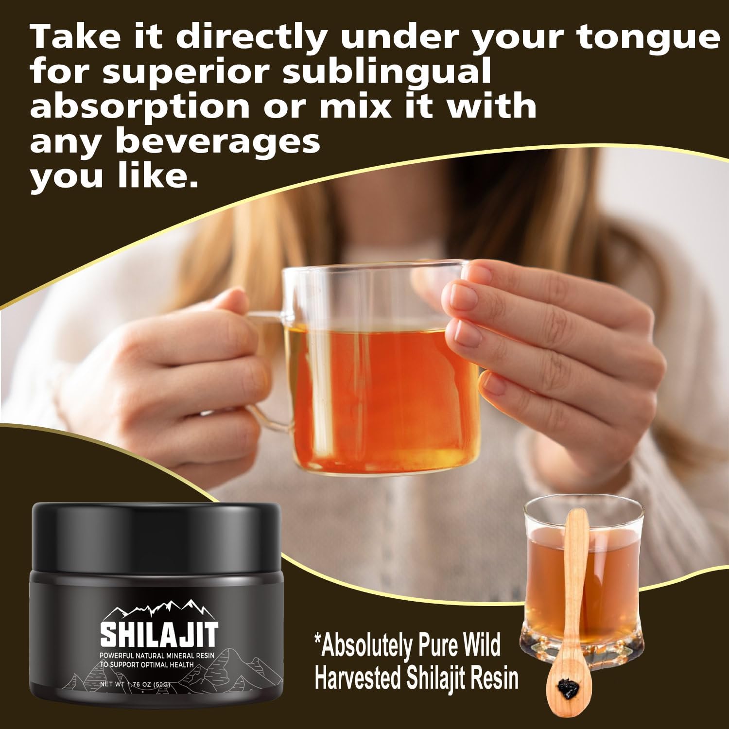 Pure Himalayan Shilajit Resin for Kids, 100% Supplement for Energy & Strength - 600mg, 50g