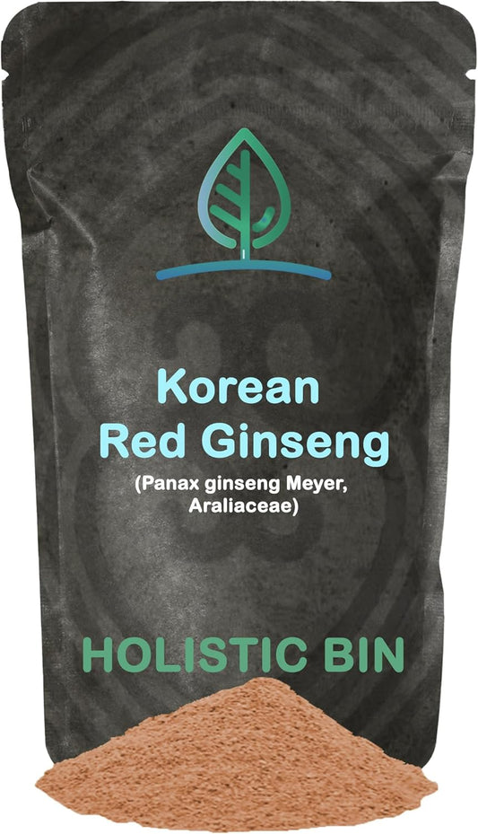 Pure Korean Red Ginseng Powder: Vegan, Gluten-Free Panax Ginseng Supplement | Non-GMO, No Fillers | Ginsenosides-Rich (50g)