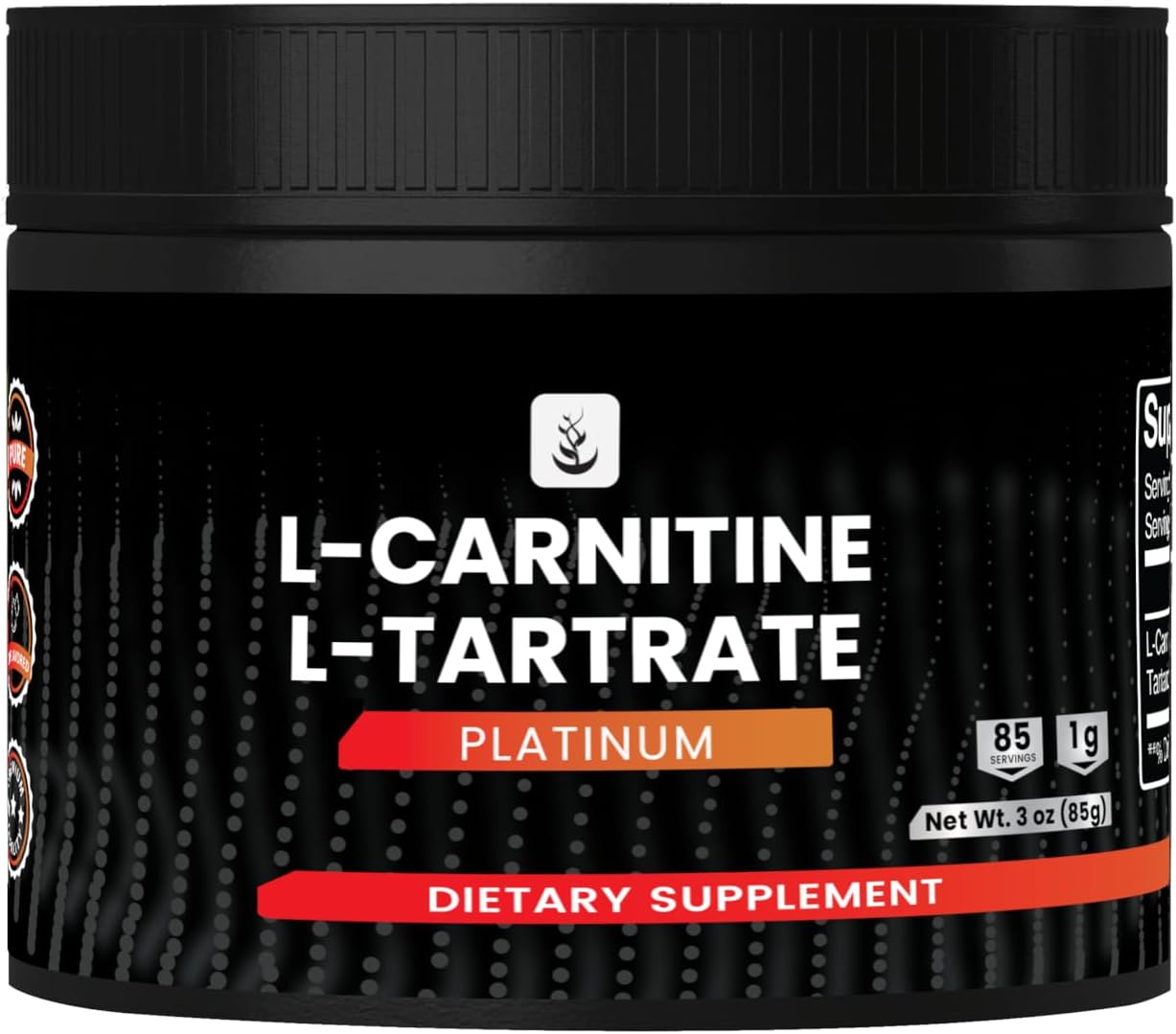 Pure L-Carnitine L-Tartrate Powder - 3 oz - No Fillers or Additives - Always Pure Ingredients